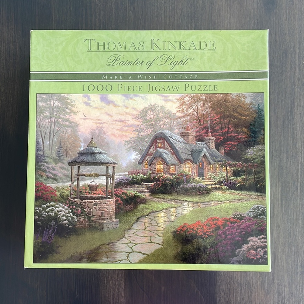 Ceaco Thomas Kinkade Make A Wish Cottage 1000 Piece Jigsaw Puzzle Brand New - Picture 2 of 13